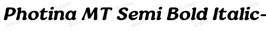 Photina MT Semi Bold Italic字体转换